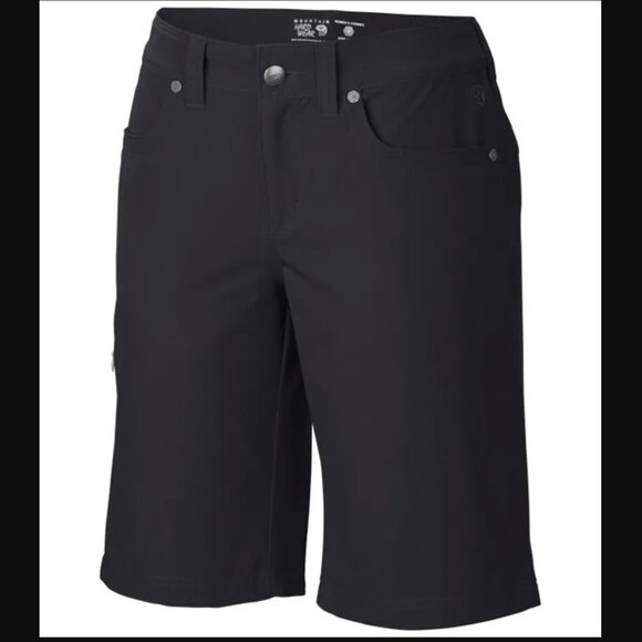 MOUNTAIN HARDWEAR | La Strada Black Bermuda Length Activewear Outdoor Shorts - Picture 1 of 9